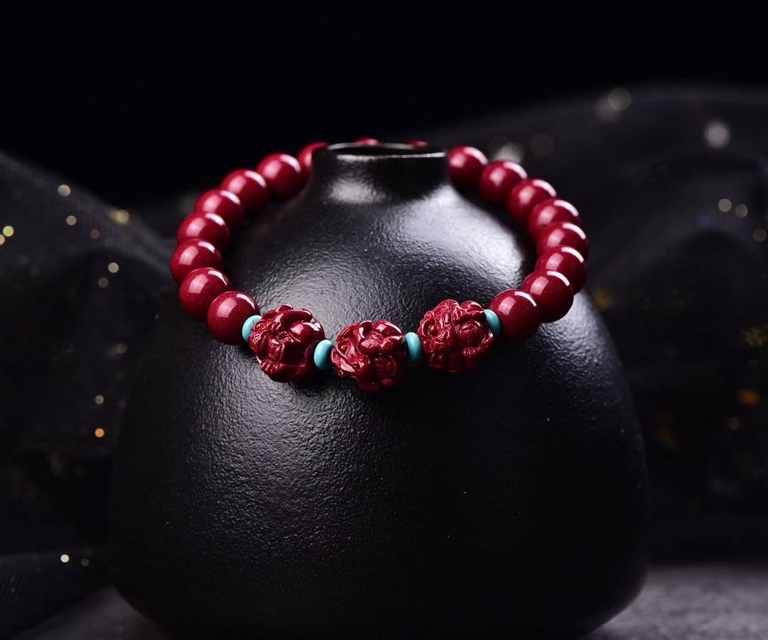 Zijing Sand & Cinnabar Zodiac Bead Bracelet – Sanhe & Liuhe Designs for Men & Women | Lucky, Peaceful, Evil-Warding