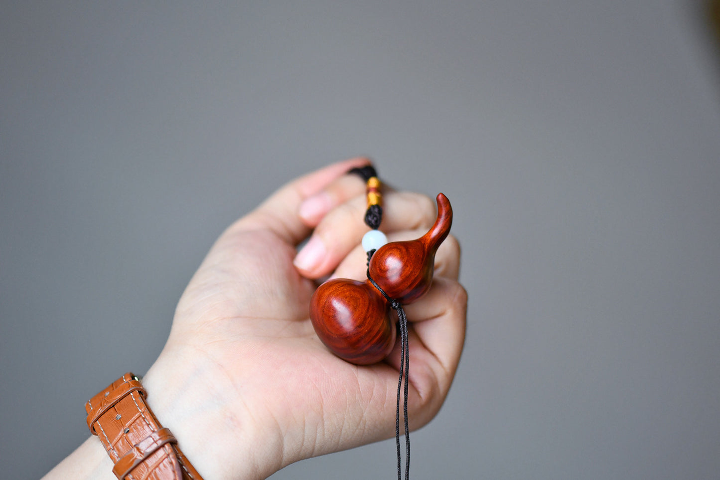 Indian Small-Leaf Red Sandalwood "Gourd Fulu" Handheld Piece – Wholesale Red Sandalwood Wood Crafts