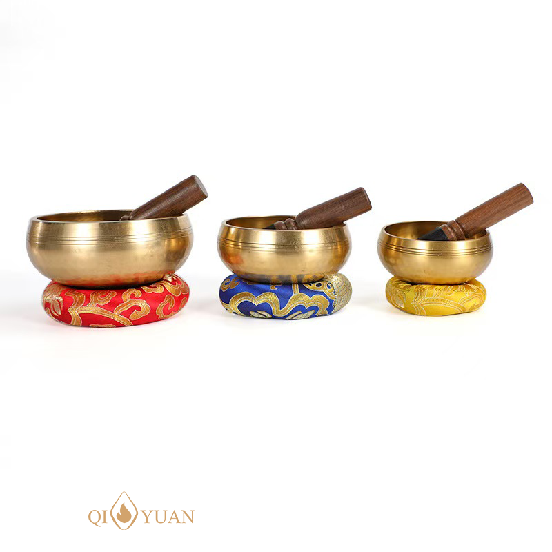 Handmade Nepalese Singing Bowl & Vajra Dorje Set – Tibetan Sound Bowl for Yoga, Meditation, Mindfulness & Decor