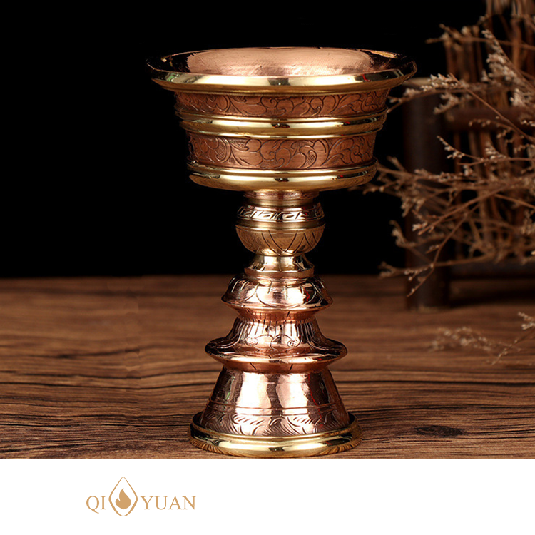 Handmade Brass Meditation Bell – Retro Tibetan Buddhist Prayer Handbell | Custom Logo | Lucky Dinner & Home Decor