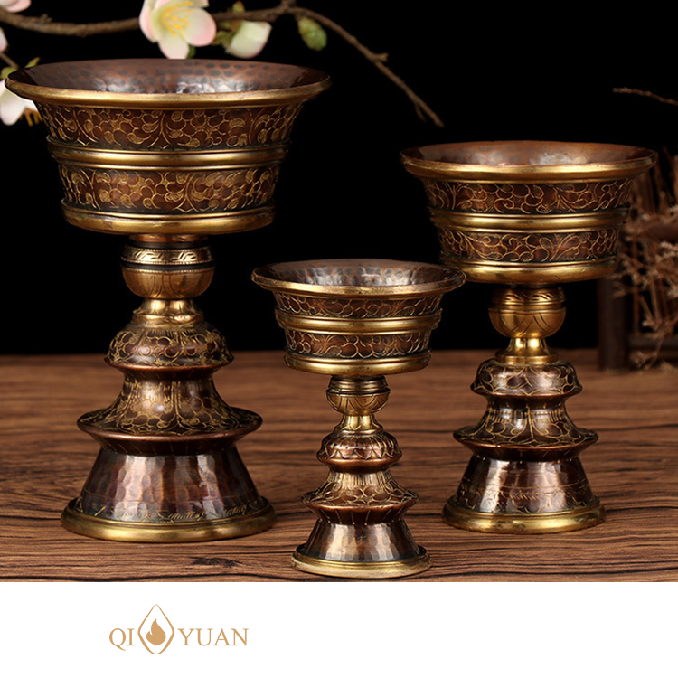 Handmade Brass Meditation Bell – Retro Tibetan Buddhist Prayer Handbell | Custom Logo | Lucky Dinner & Home Decor