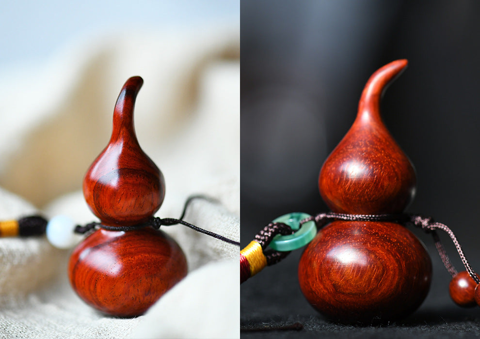 Indian Small-Leaf Red Sandalwood "Gourd Fulu" Handheld Piece – Wholesale Red Sandalwood Wood Crafts