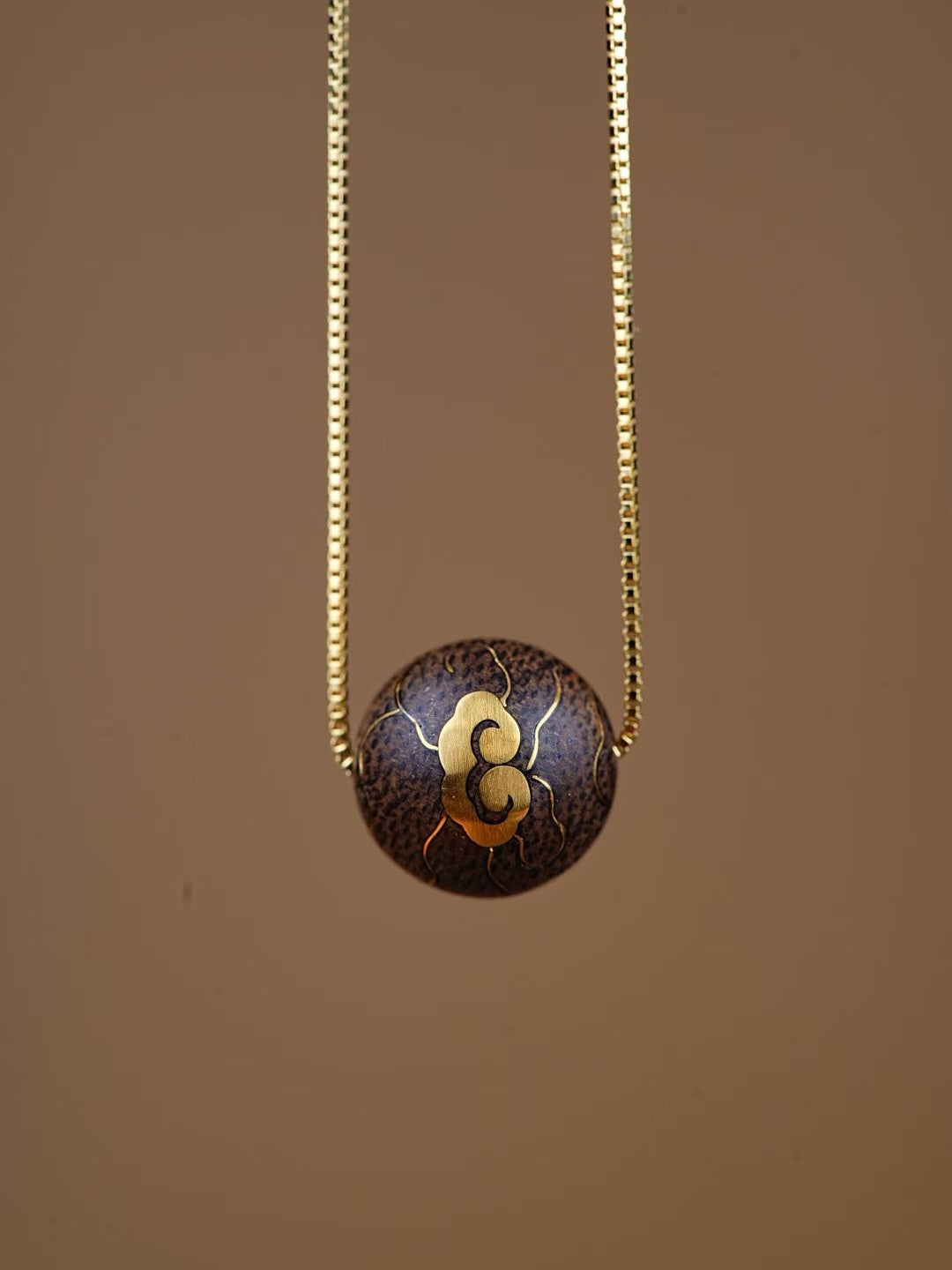 Dalagan Old Material Buddha Bead Necklace – 925 Gold-Plated Silver, Lucky & Wealth Amulet, Clear Grain, Sinking Aroma