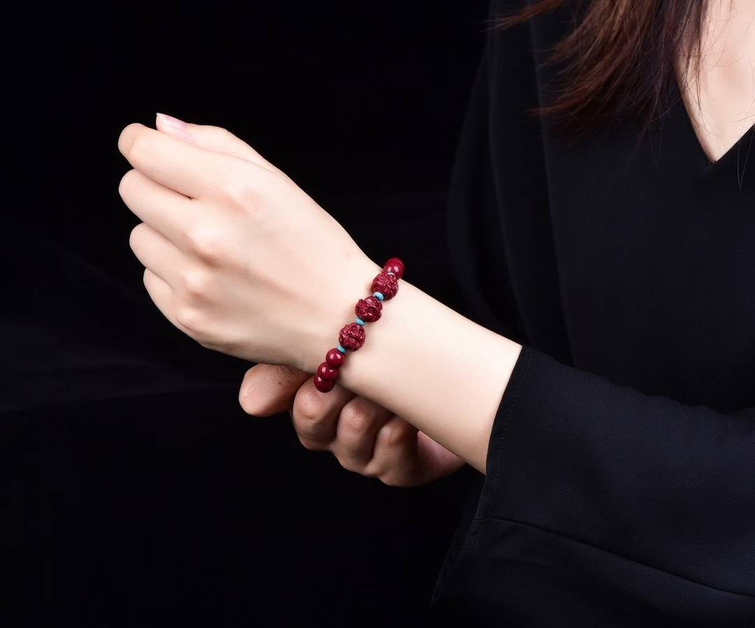Zijing Sand & Cinnabar Zodiac Bead Bracelet – Sanhe & Liuhe Designs for Men & Women | Lucky, Peaceful, Evil-Warding