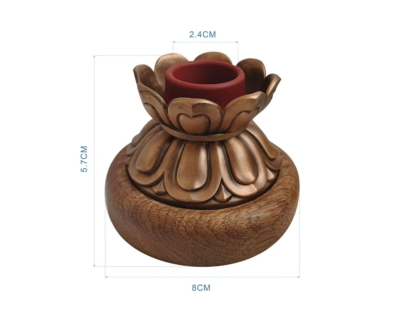 New Tibetan Hand-Rotating Gold Prayer Wheel – Retro Pure Copper Relief Bronze Cylinder with Wooden Handle | Large, Medium, Small Ornaments